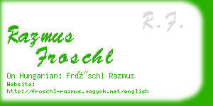 razmus froschl business card